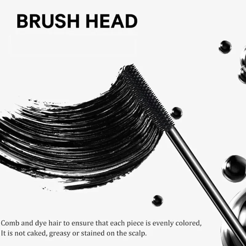 DIY Hair Color Wax Mascara Temporary Hair Color Brush Dye One-time CoverUp Color White Cream Hair Coloring Product Black 1Bottle