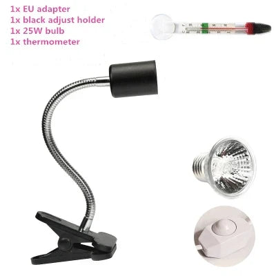 25W UVA&uvb adjust temperature lamps turtle reptile Heat back pet light tortoise calcium solarium aquarium habitat lighting