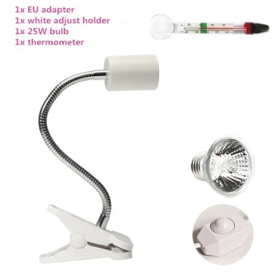 25W UVA&uvb adjust temperature lamps turtle reptile Heat back pet light tortoise calcium solarium aquarium habitat lighting
