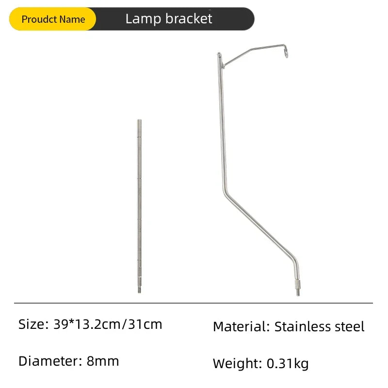 Outdoor IGT Table Supply Portable Light Pole Bracket Stainless Steel Desktop Bracket Camping IGT Table Accessories New
