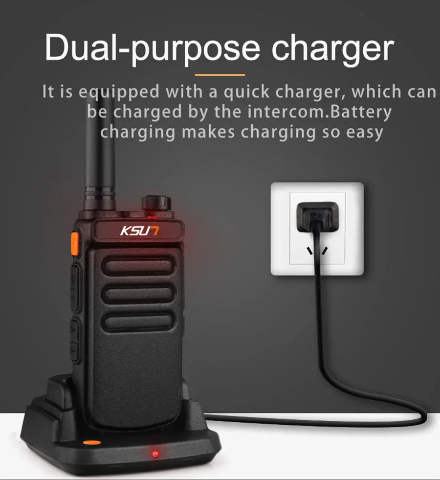 (Pack of 1) X65 Desk Charger Ksun Walkie Talkie Two Way Radio Talkie Walkie Accessories