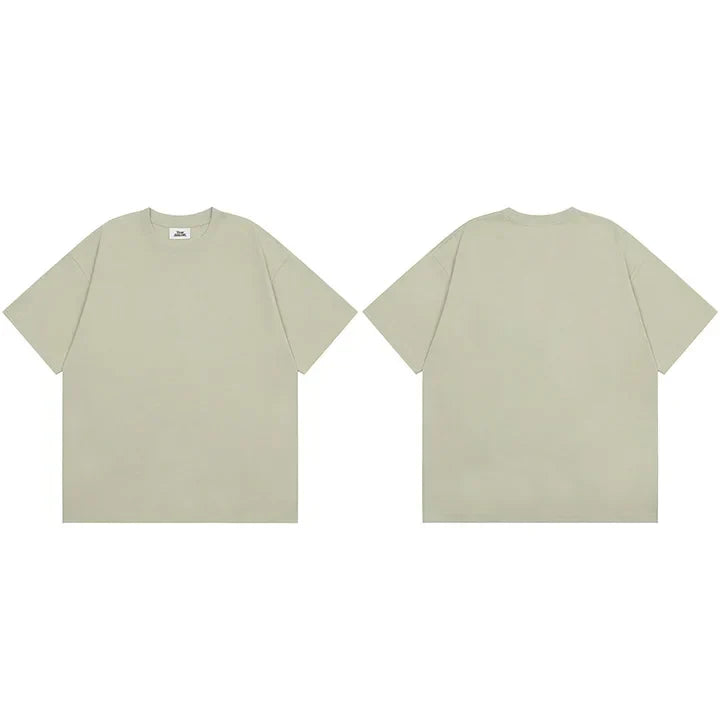 Summer 2024 Men Plain T-Shirt Streetwear 100 Cotton T Shirt Solid Color Harajuku Casual Tshirt Loose Short Sleeve Tops Tee Black
