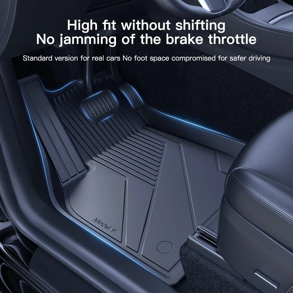 YZ For Tesla Floor Mats Model 3 Y 2021-2023 Car Four Seasons Waterproof Non-slip Floor Mat NEW TPE Special Car Accessories