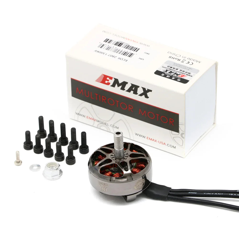 (Pack of 4) EMAX ECOII Series ECO II 2807 6S 1300KV 5S 1500KV 4S 1700KV Brushless Motor for FPV Racing RC Drone DIY Parts