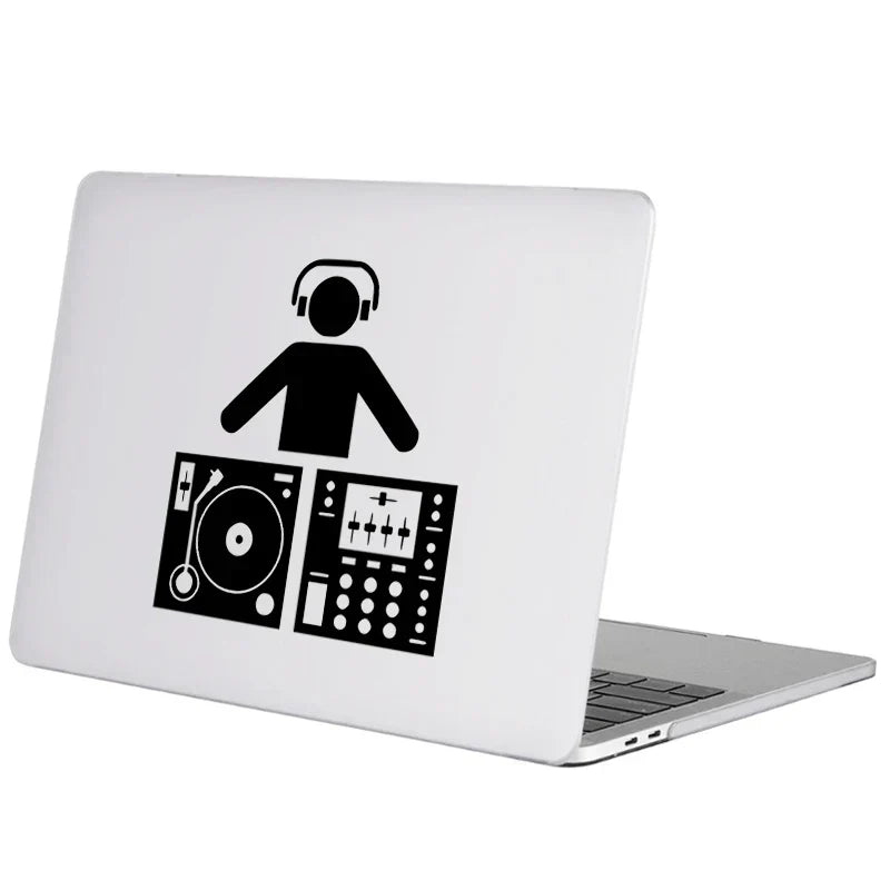 DJ Turntable Music Vinyl Laptop Sticker for Apple Macbook Pro 14 16 Air 13 Retina 15 Inch Mac Cover Skin Tablet Notebook Decal