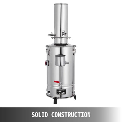 (Pack of 29) VEVOR 500ML 2L 3L 5L Lab Pure Water Distiller Electric Stainless Moonshine Still Filter And 24/40 Chemistry Glassware Kit