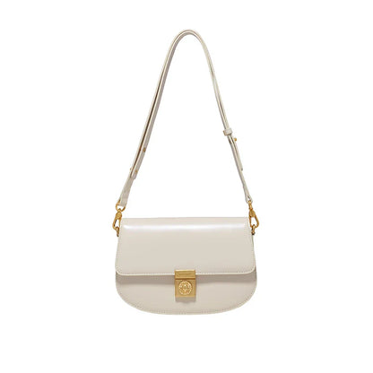 LA FESTIN 2022 New Trendy Ladies High-end Simple Saddle Bag Fashionable Leather Shoulder Messenger Handbag High-quality Brand
