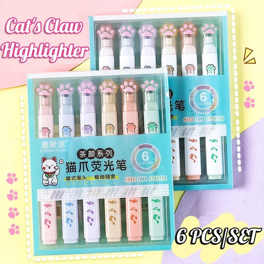 Soft Head Color Pen Color Pen Set Kawaii Highlighter Macaron Morandi Marker Pen Painting Art Notes Special School Supplies