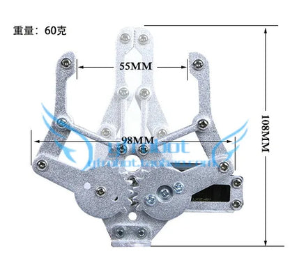 Steam DIY 6 DOF Robot Metal Alloy Mechanical Arm Claw Kit MG996 for Arduino Robotics Kit Ps2 Wireless Control Programmable Toys