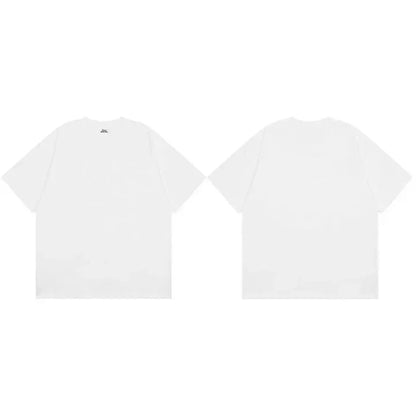 Summer 2024 Men Plain T-Shirt Streetwear 100 Cotton T Shirt Solid Color Harajuku Casual Tshirt Loose Short Sleeve Tops Tee Black