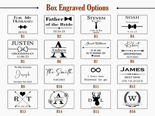 2023 Custom Bestman Cufflinks And Tie Clip Sets With Engraving Wooden Box Father Of Bride Groomsmen Wedding Gifts Jewelry
