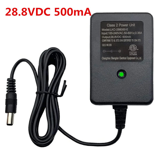 28.8V DC 500mA Charger 24 Volt Battery Charger for Kids Ride On Toys Disney Carriage Buggy Car Children Ride On Car Accessories