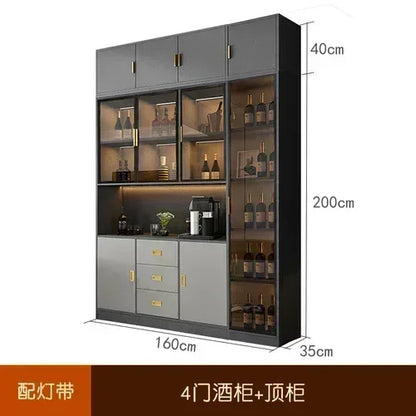 Wooden Display Wine Cabinets Kitchen Storage Living Room Wall Wine Cabinets Racks Liquor Mueble Licorera bar Furniture QF50JG